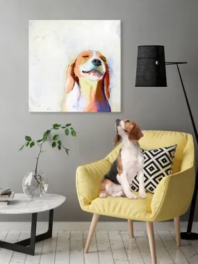 Best Friend - Beagle Grin Canvas Wall Art