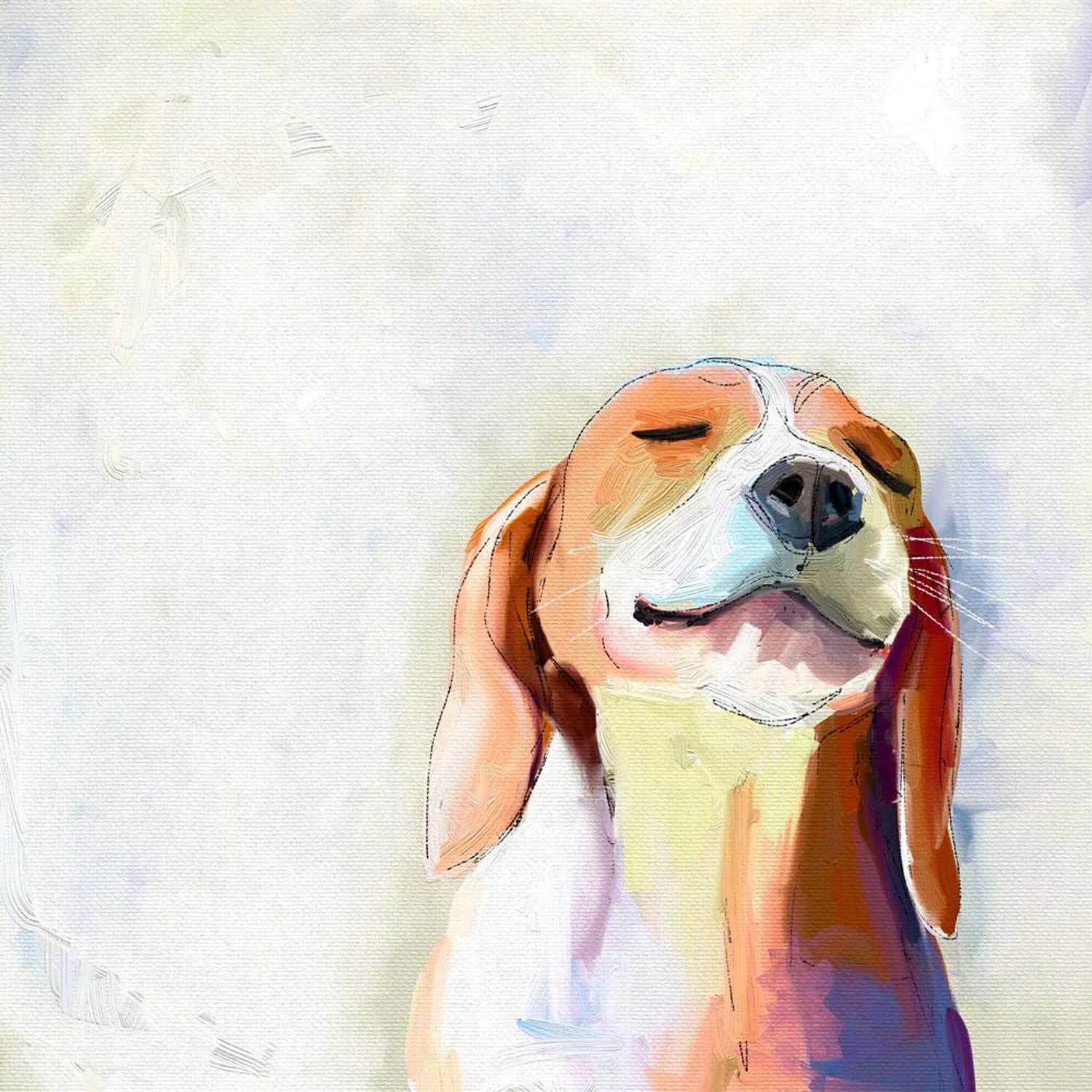 Best Friend - Beagle Grin Canvas Wall Art