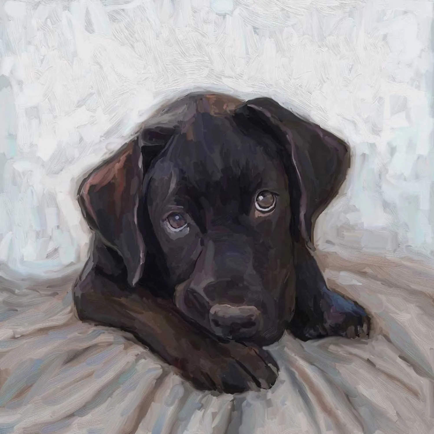 Best Friend - Black Lab Moment Canvas Wall Art