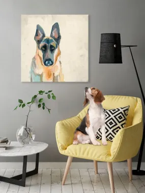 Best Friend - German Shepherd Canvas Wall Art