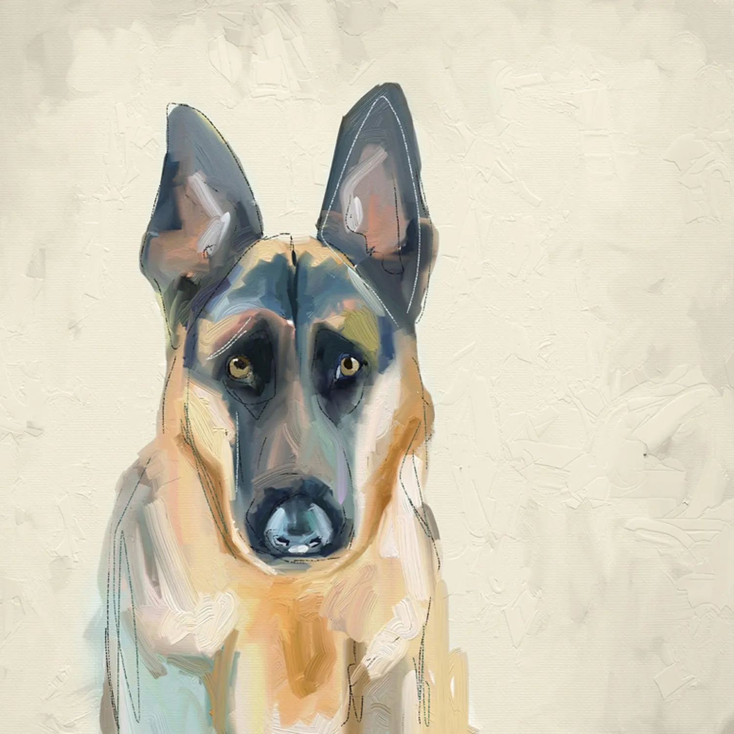 Best Friend - German Shepherd Canvas Wall Art