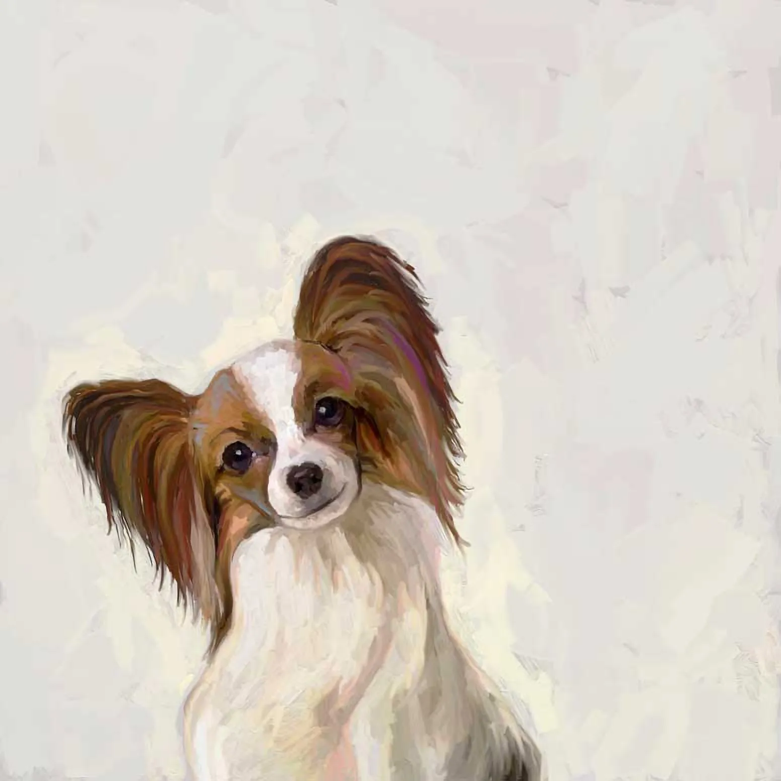 Best Friend - Papillon Canvas Wall Art