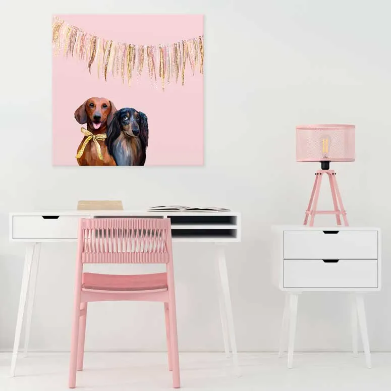 Best Friend - Party Doxies Canvas Wall Art