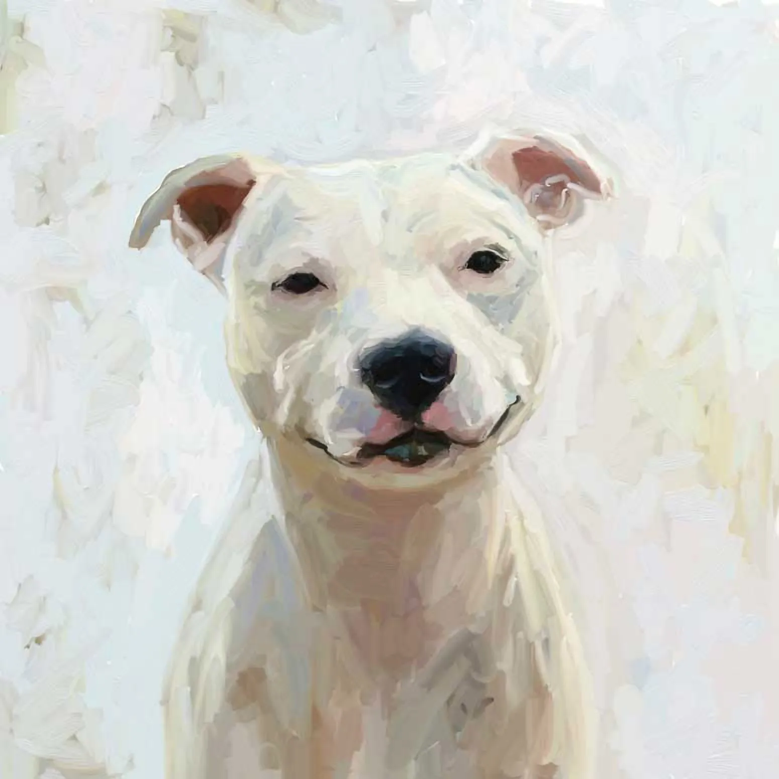 Best Friend - Pit Bull 2 Canvas Wall Art