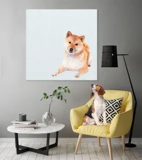 Best Friend - Shiba Canvas Wall Art