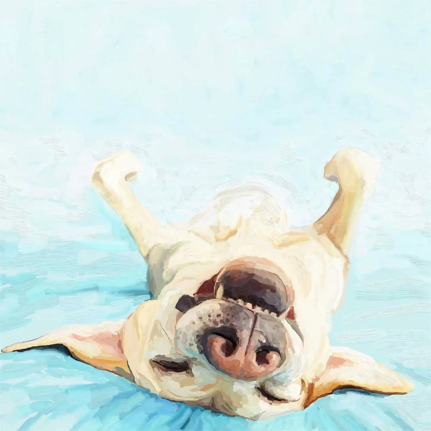 Best Friend - Yellow Lab Dreams Canvas Wall Art