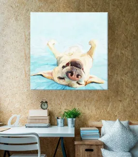Best Friend - Yellow Lab Dreams Canvas Wall Art