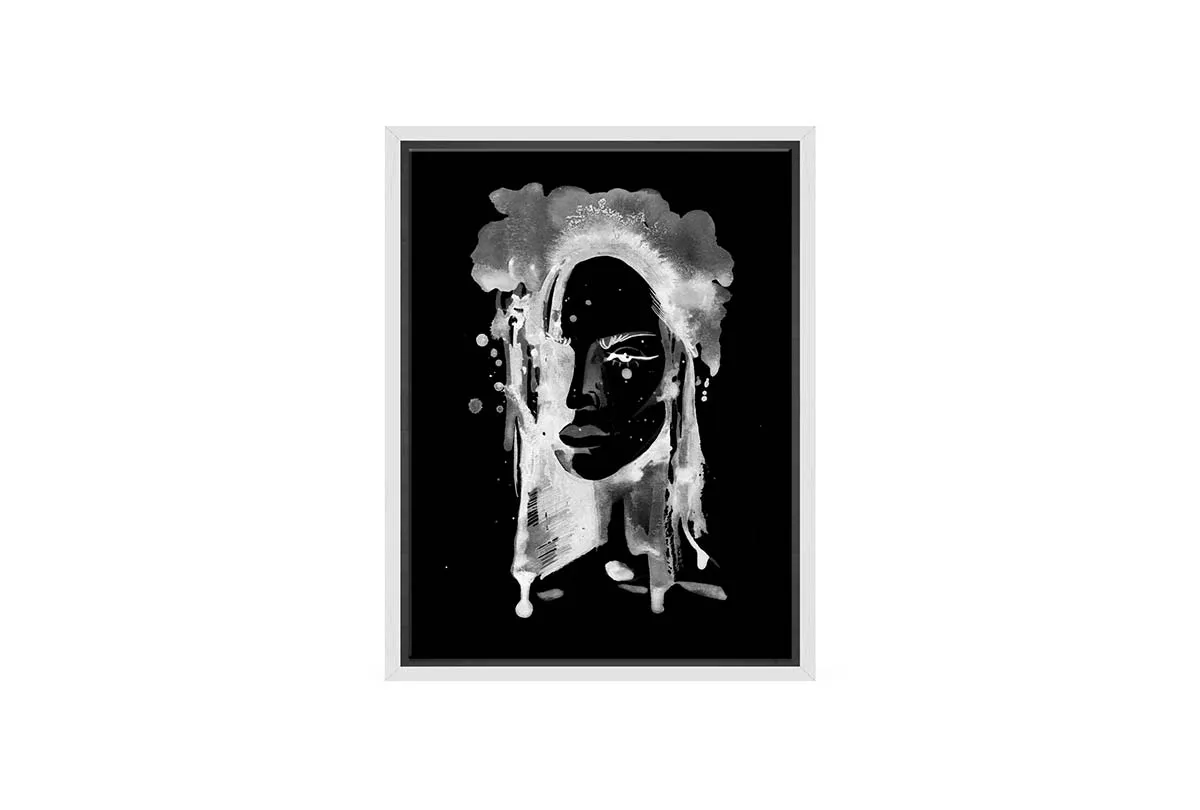 Black and White Abstract Woman | Canvas Wall Art Print