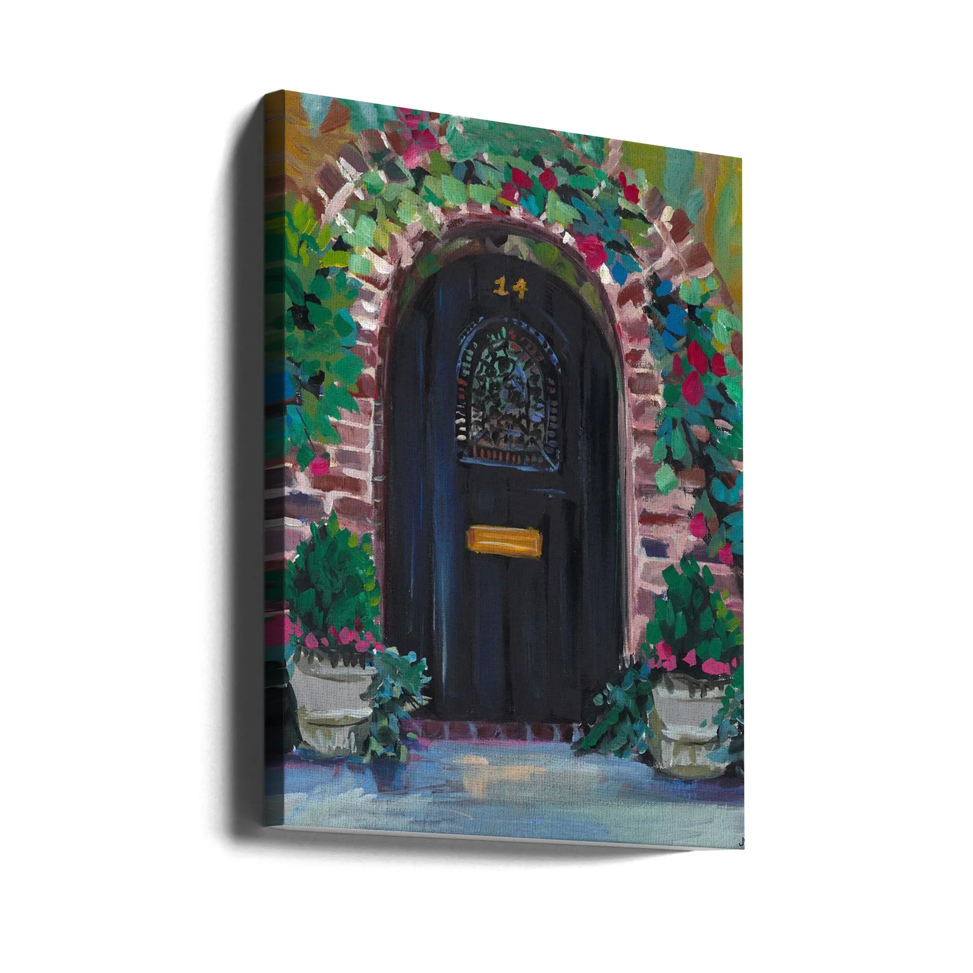 Black Door - Stretched Canvas, Poster or Fine Art Print