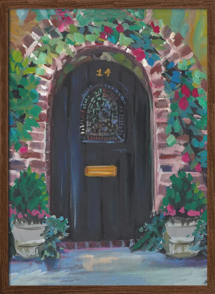 Black Door - Stretched Canvas, Poster or Fine Art Print