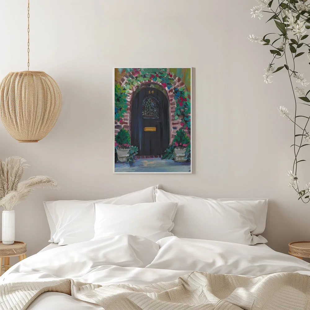 Black Door - Stretched Canvas, Poster or Fine Art Print