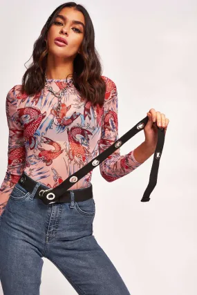 Black Eyelet Belt