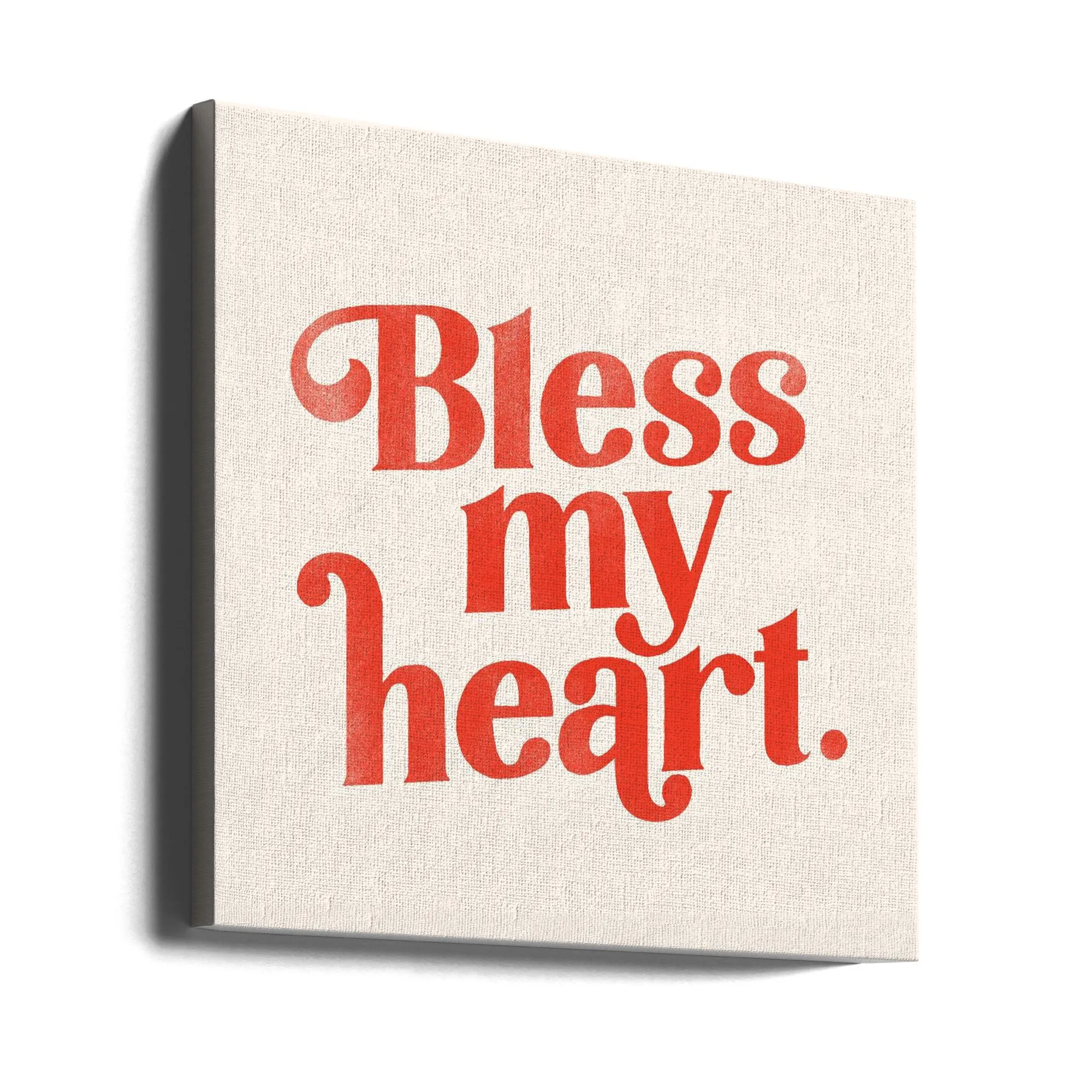 Blessmyheart W Background - Square Stretched Canvas, Poster or Fine Art Print