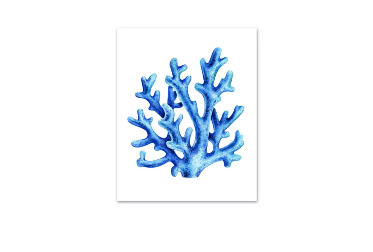 Blue Coral 2 | Canvas Wall Art Print