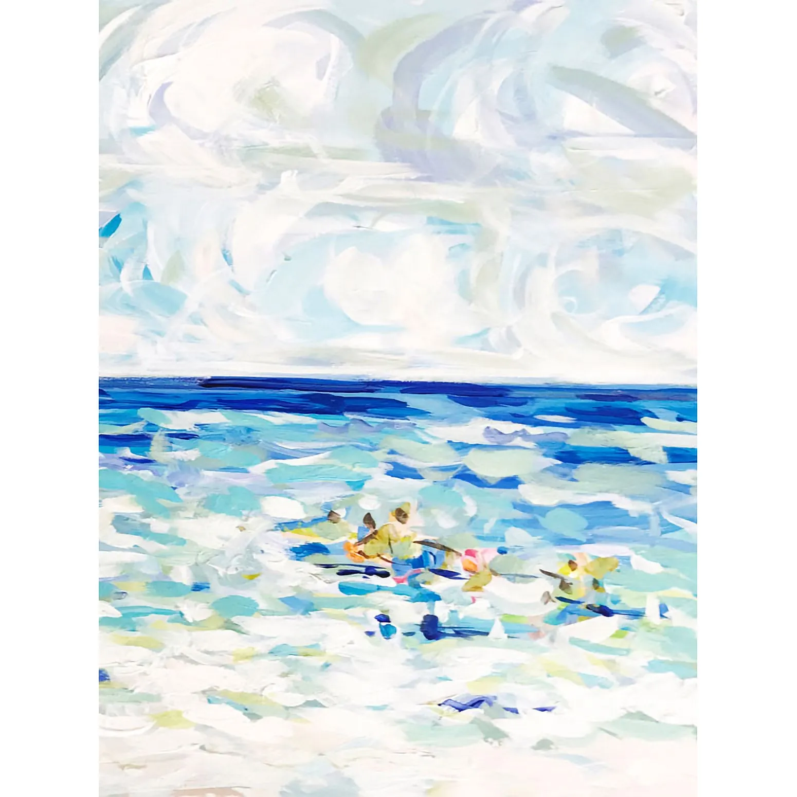 Stunning Blue Waves Canvas Wall Art Print