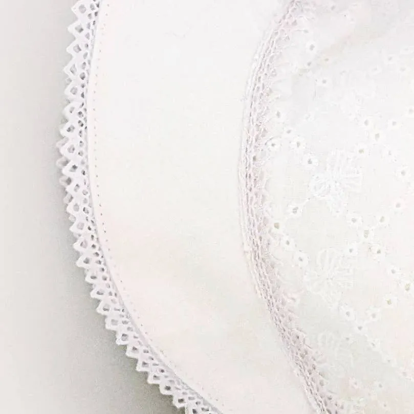 Bow Eyelet Sunbonnet Baby & Toddler: 0-3 Months