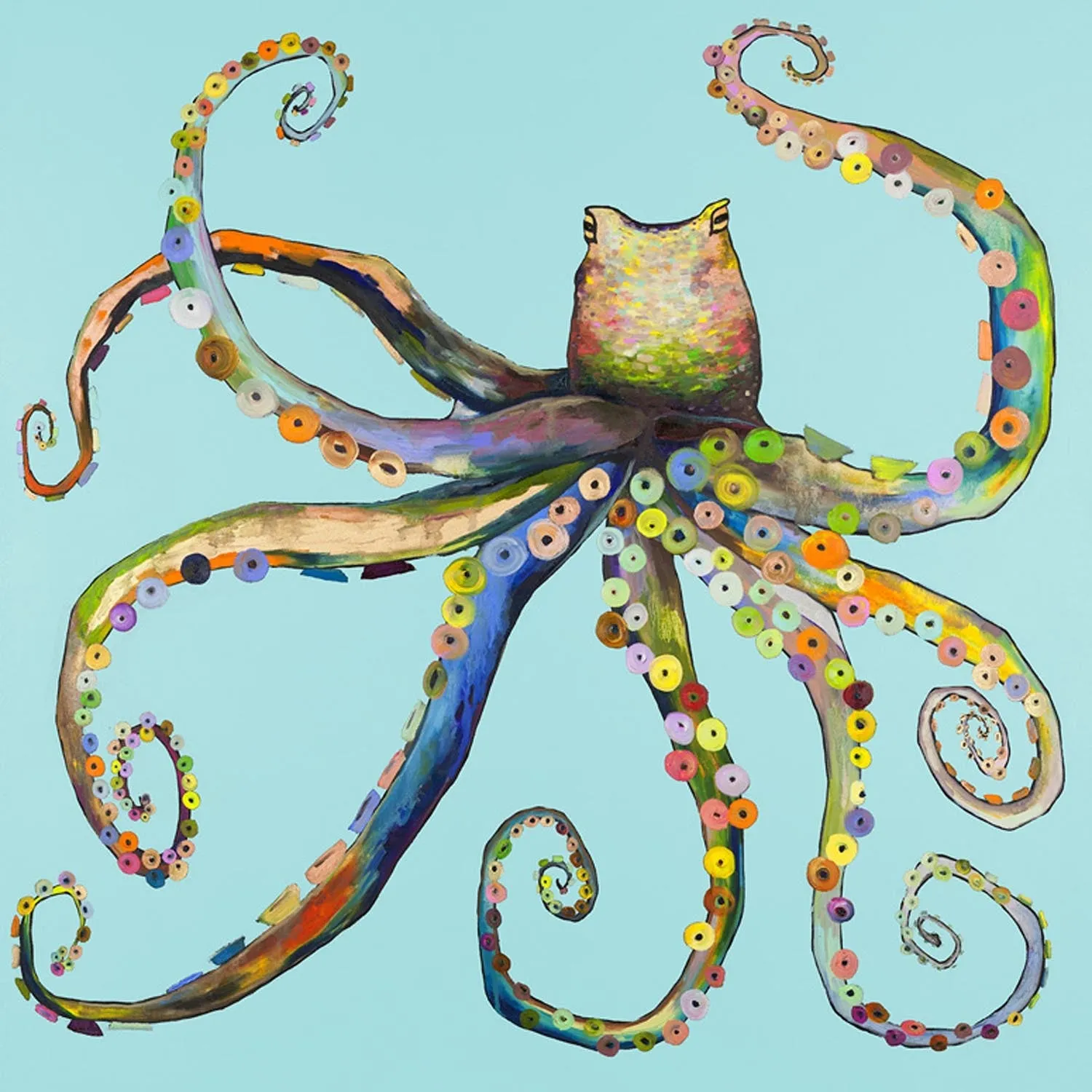 Bright Octopus Canvas Wall Art