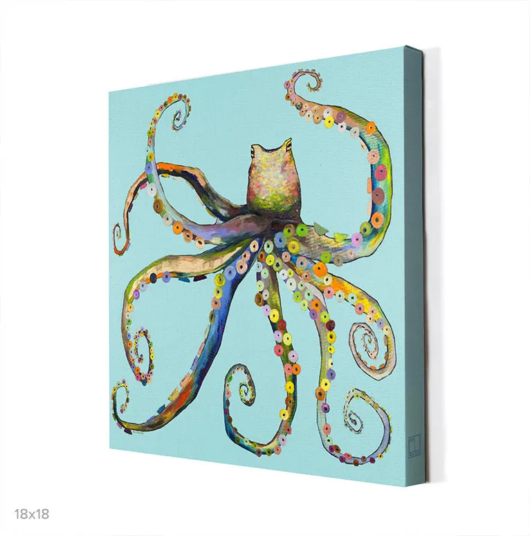 Bright Octopus Canvas Wall Art
