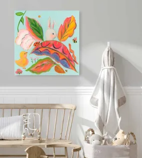 Bun Bun White Canvas Wall Art