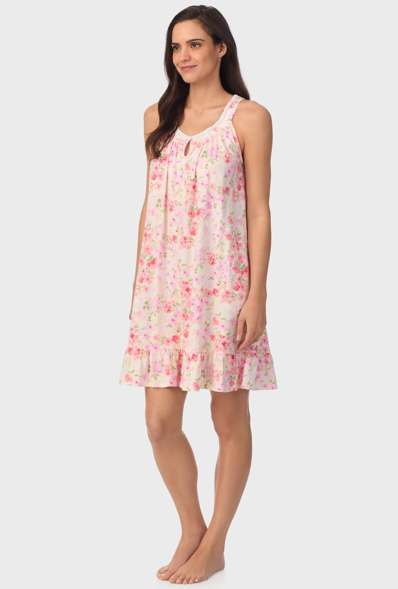 Buttermilk Floral Sleeveless Chemise