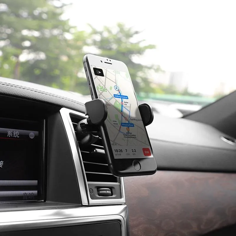 Car Phone holder in-car air outlet semi-automatic bracket
