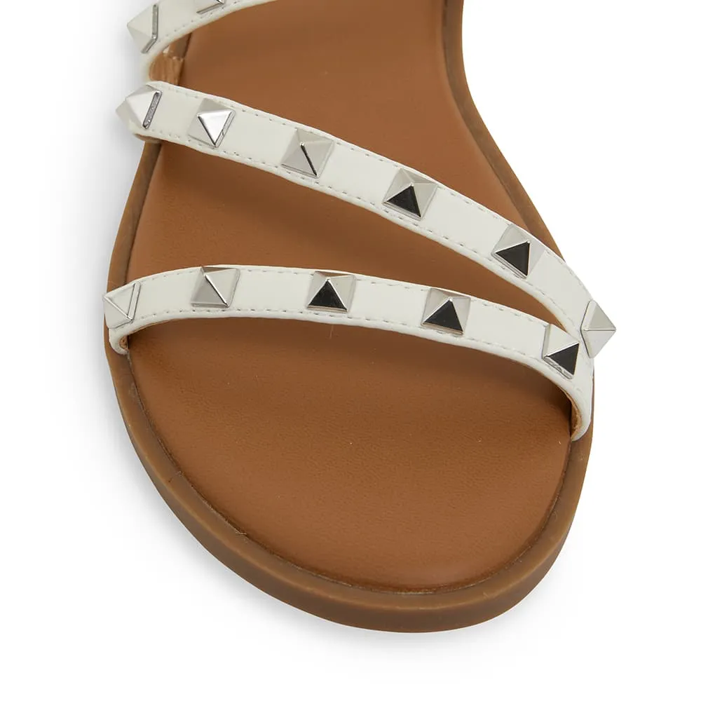 Carnival Sandal in White Smooth