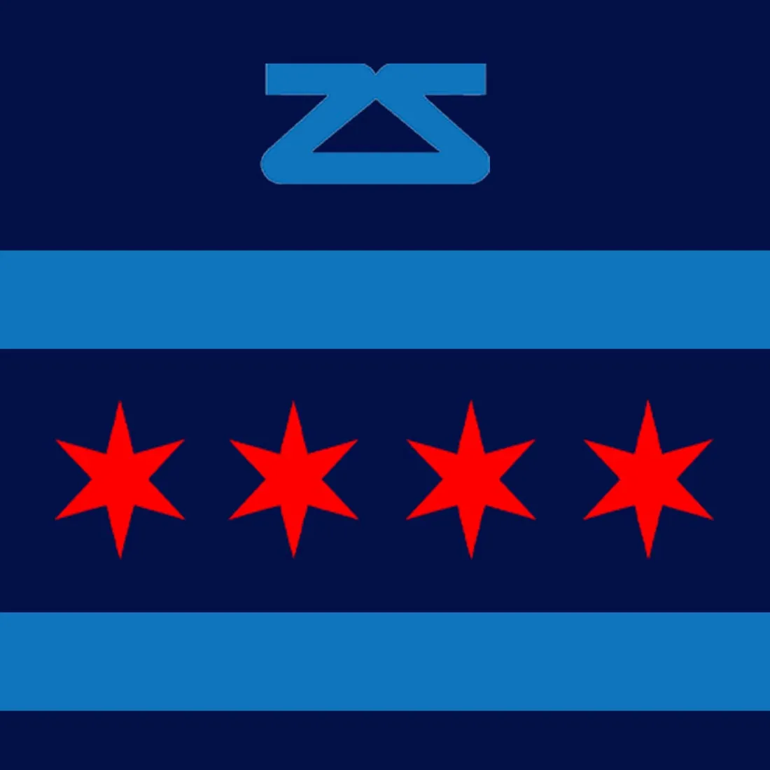 Chicago Flag Running Socks (Mini-Crew)
