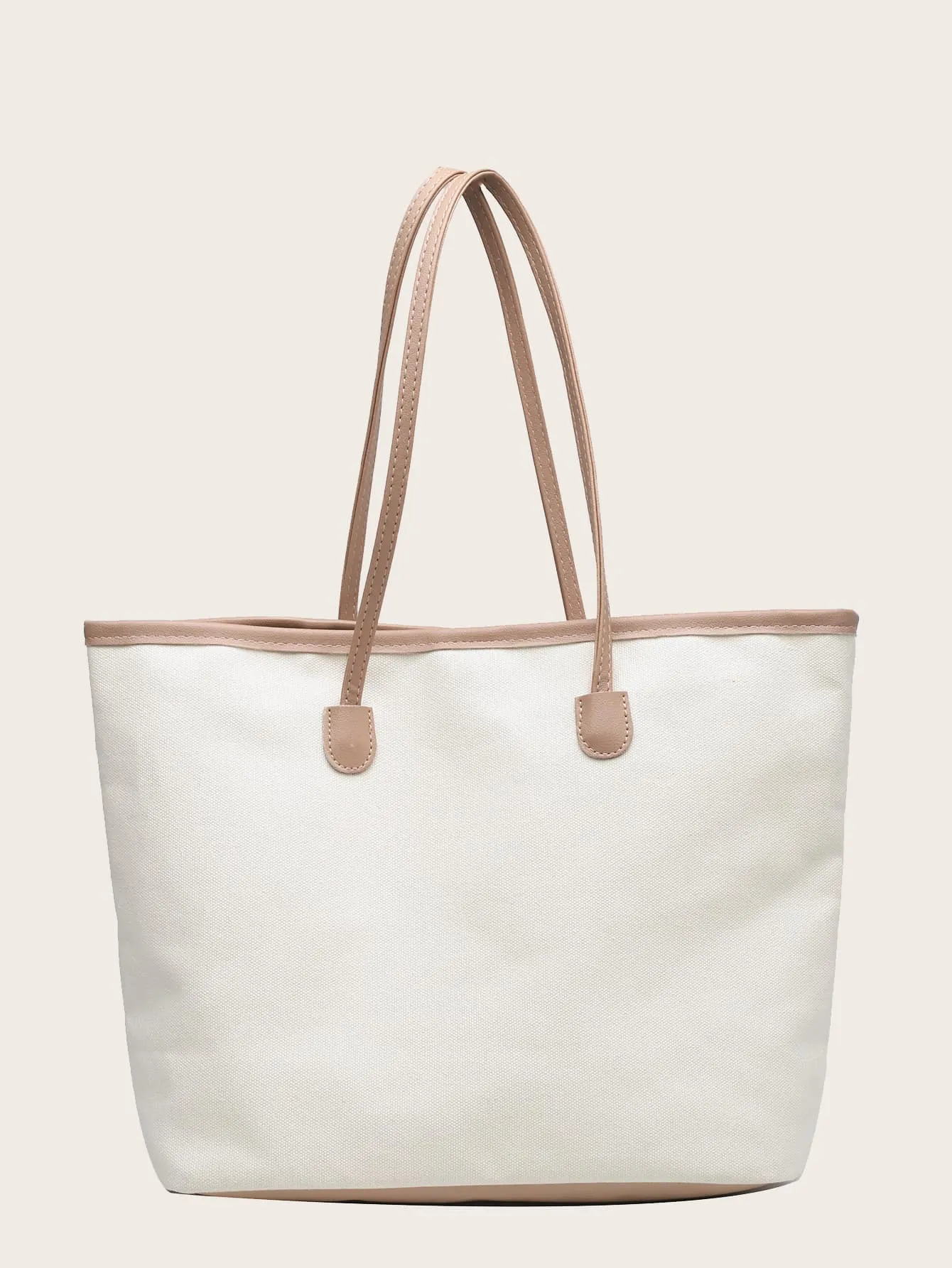 Contrast Binding Tote Bag