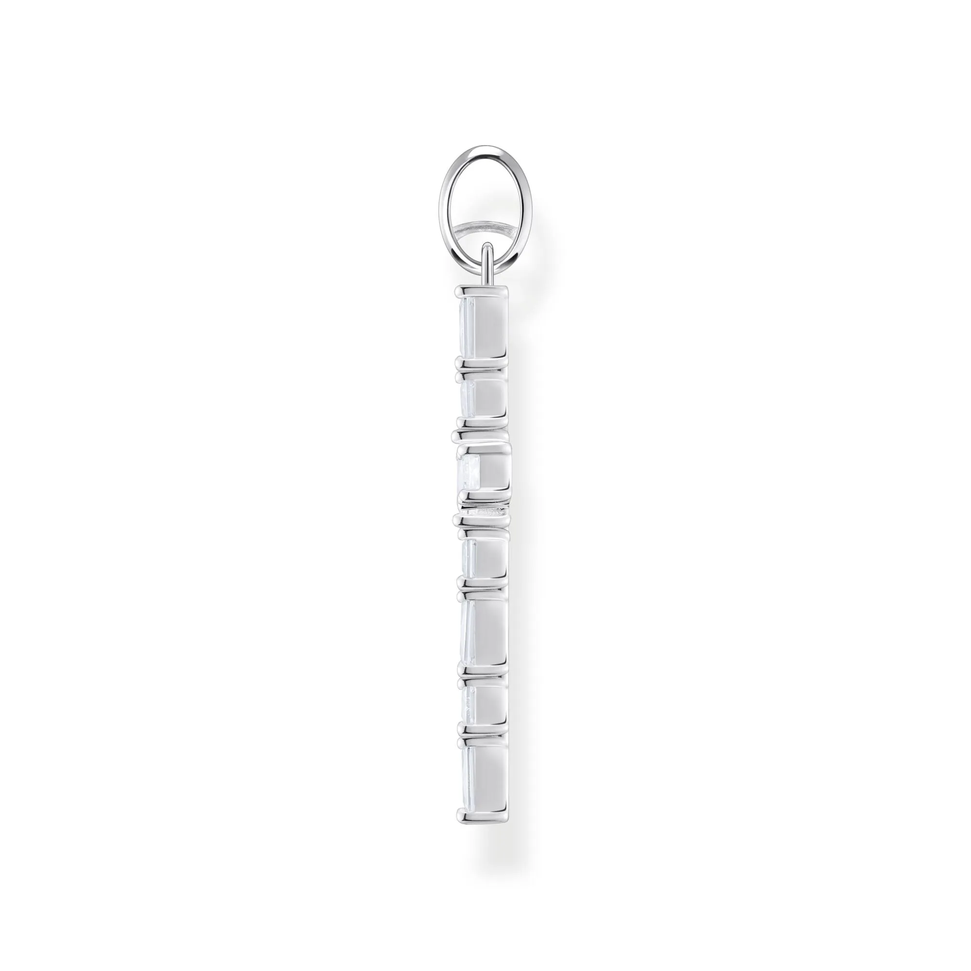 Cross pendant with white zirconia