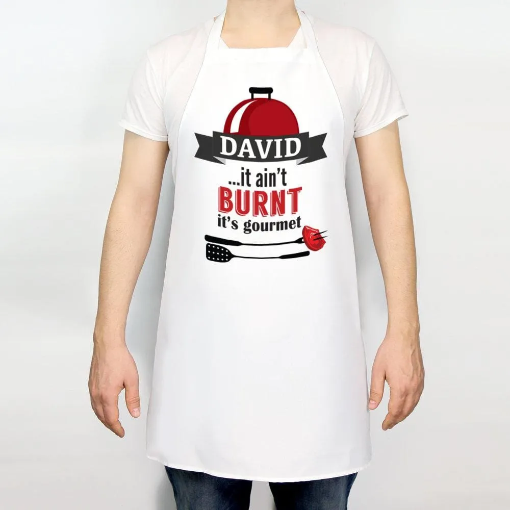 Daddy...It Ain't Burnt It's Gourmet Personalized Adult Apron