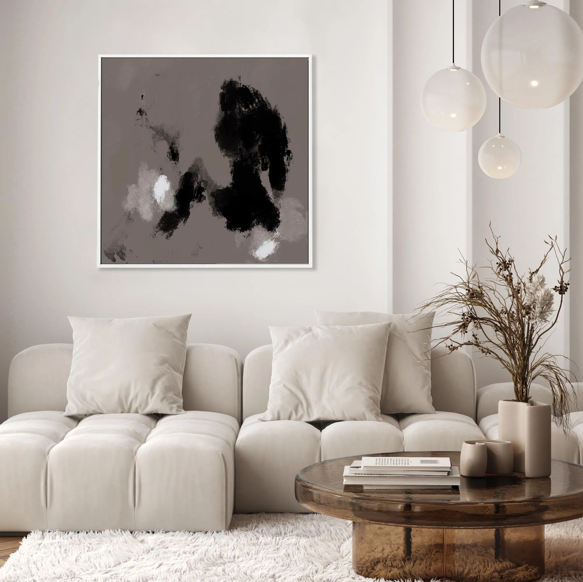Dark Hues II Framed Canvas
