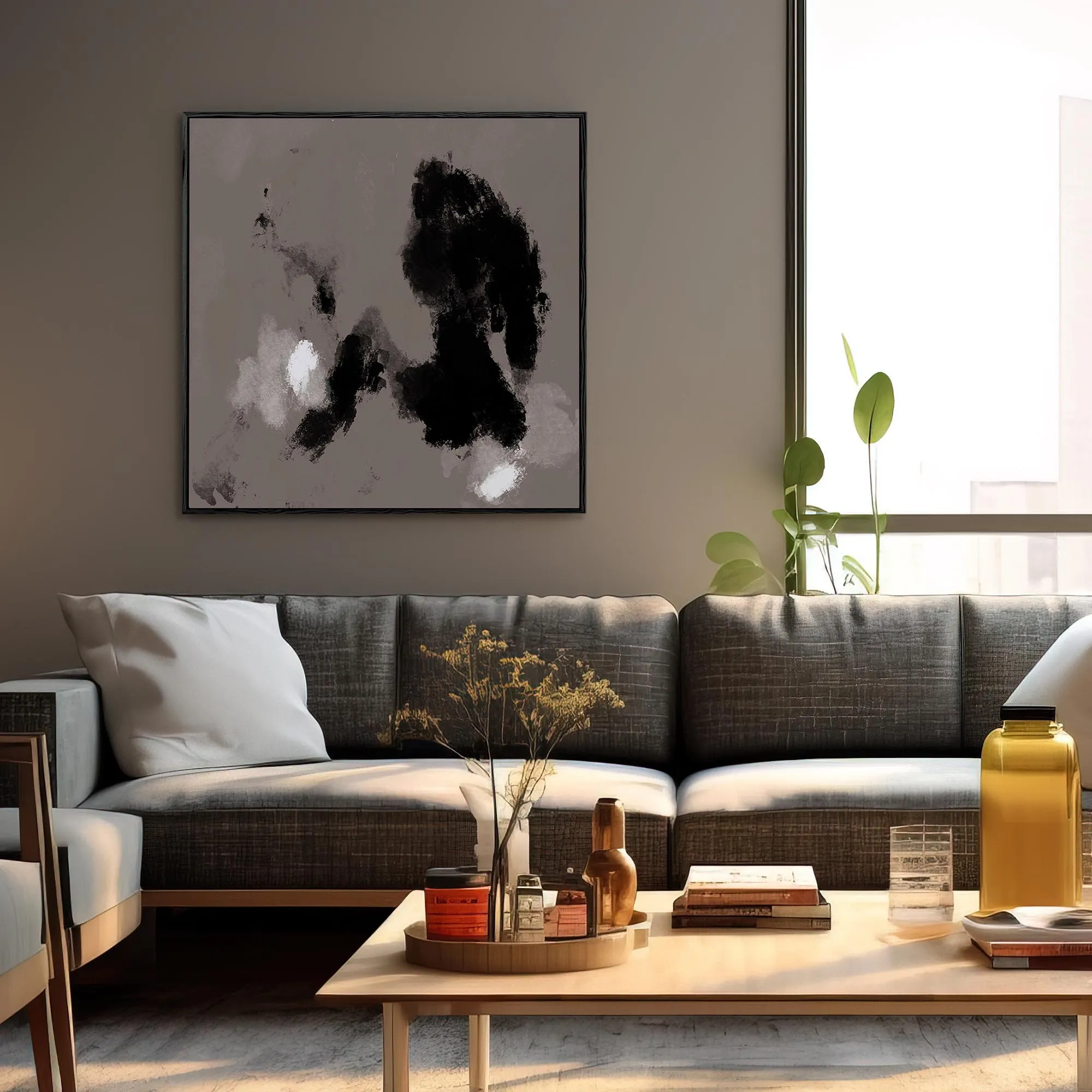Dark Hues II Framed Canvas