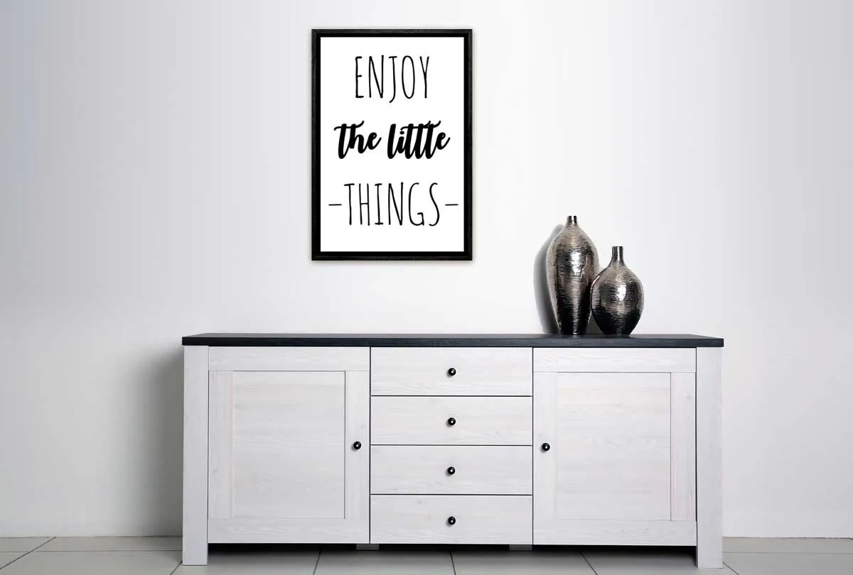 Enjoy The Little Things | Quote | Canvas Wall Art Print