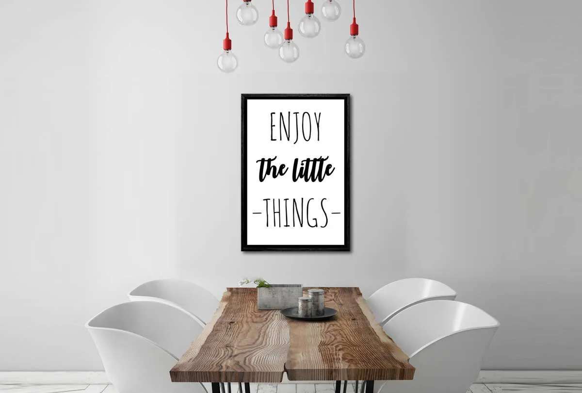 Enjoy The Little Things | Quote | Canvas Wall Art Print