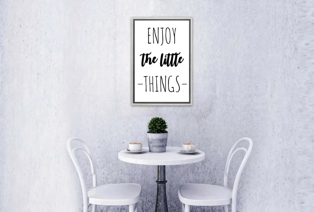 Enjoy The Little Things | Quote | Canvas Wall Art Print