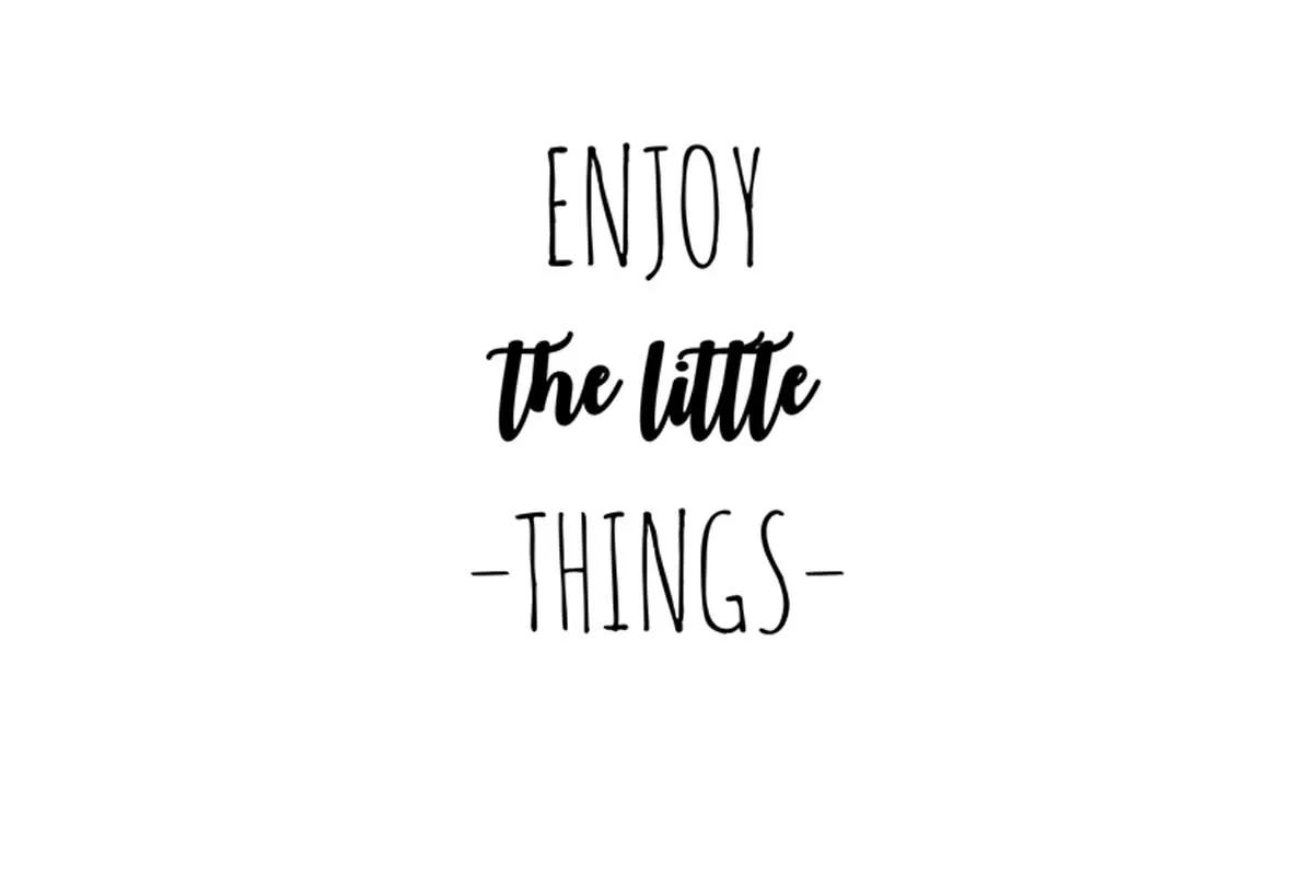 Enjoy The Little Things | Quote | Canvas Wall Art Print