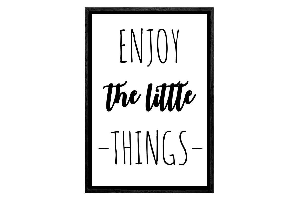 Enjoy The Little Things | Quote | Canvas Wall Art Print