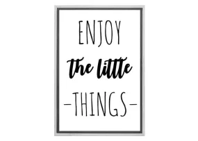 Enjoy The Little Things | Quote | Canvas Wall Art Print
