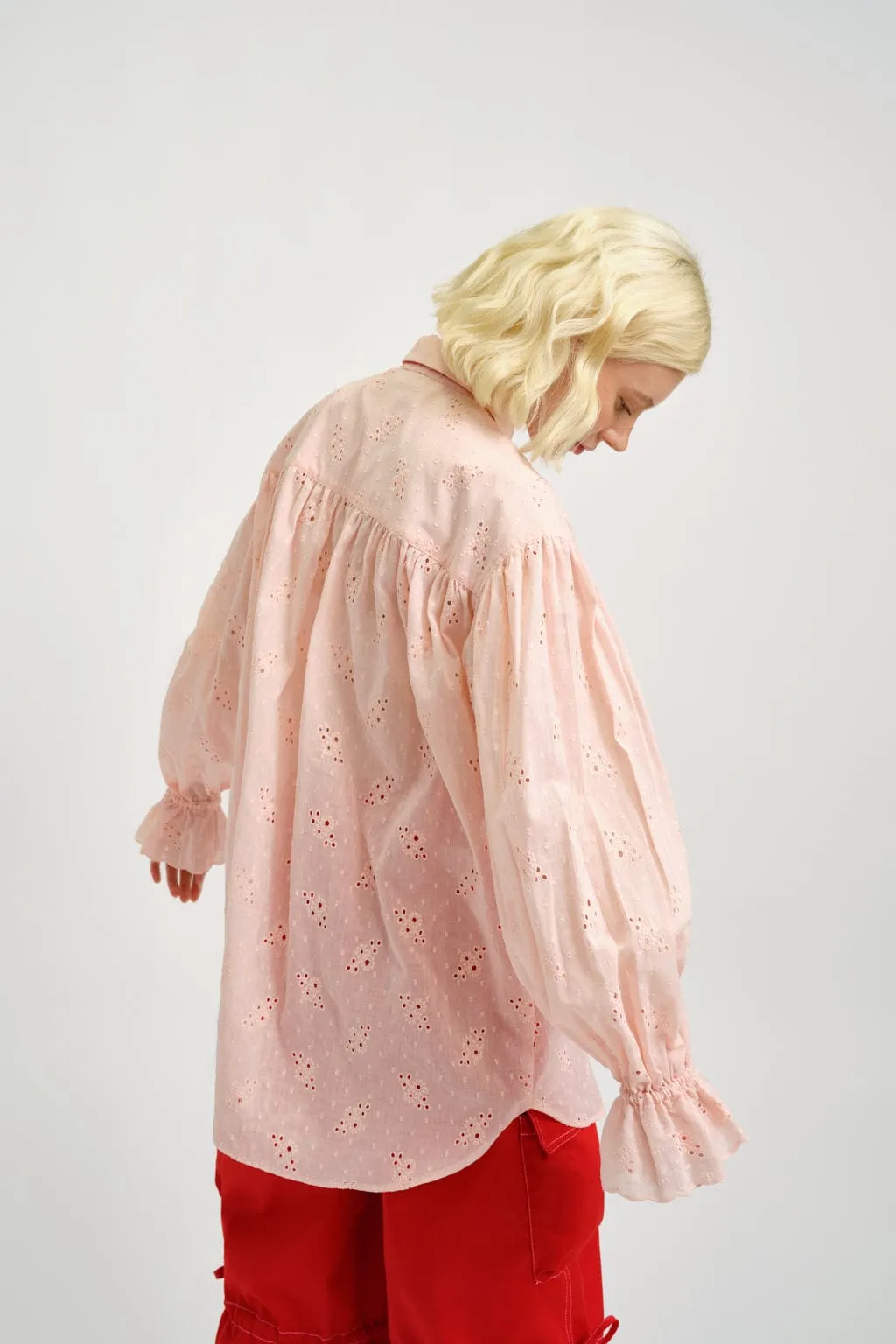 Esme Shirt Pink Eyelet