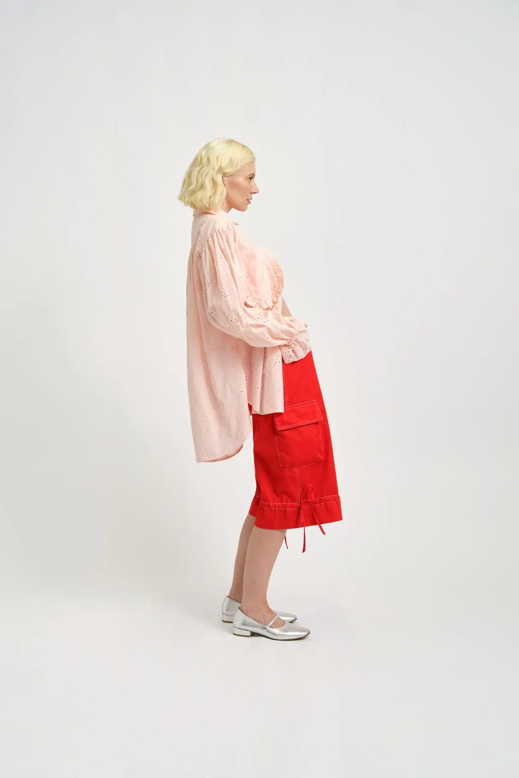 Esme Shirt Pink Eyelet