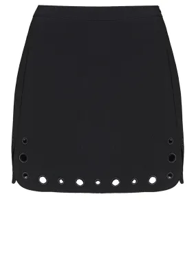 EYELET DETAIL MINI SKIRT