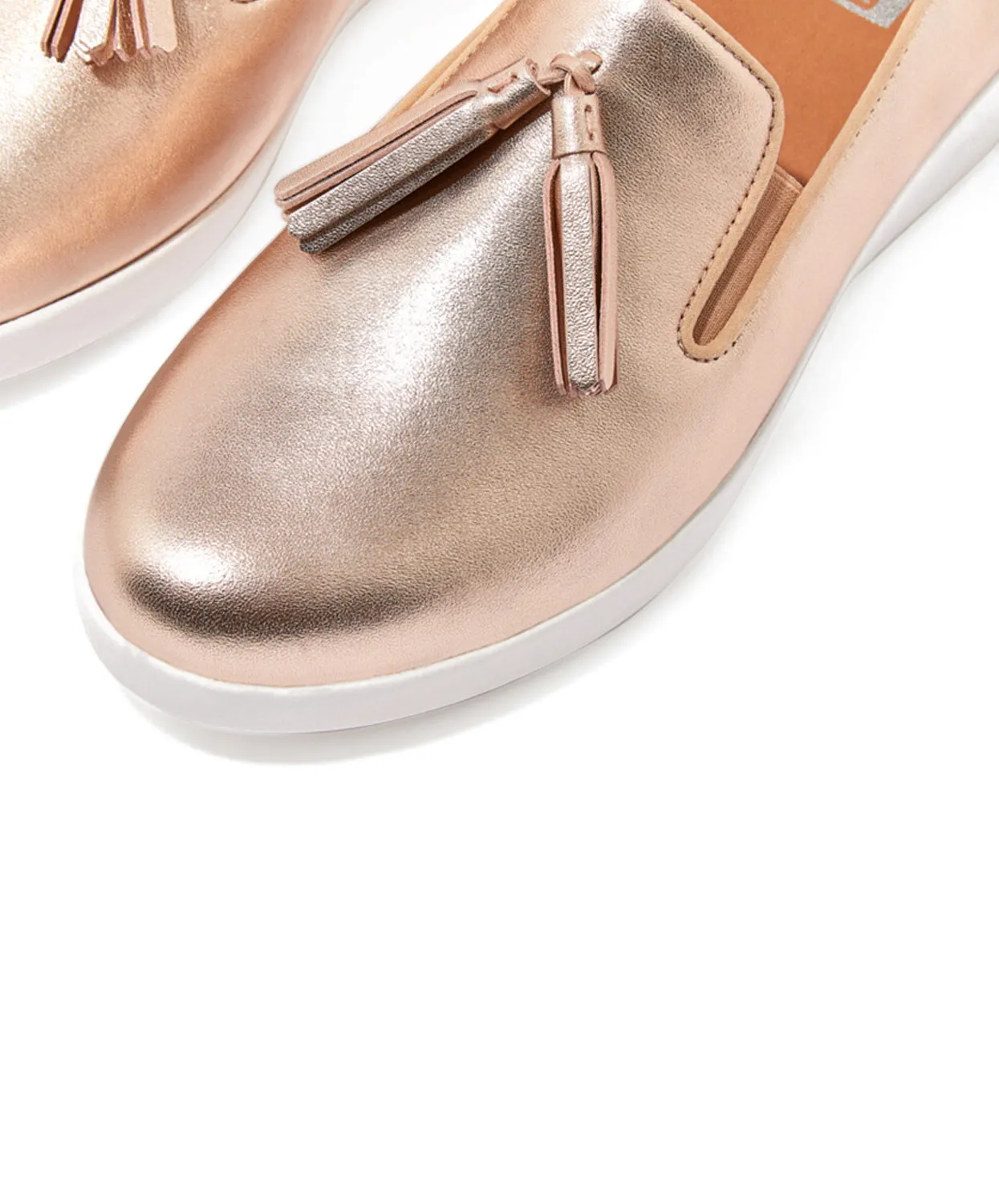 FitFlop Superskate Tassle Rose Gold Loafers