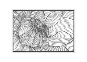 Floral Line Drawing | Canvas Wall Art Print