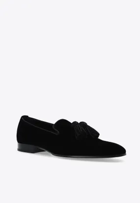 Foxley Tassel-Detail Velvet Loafers