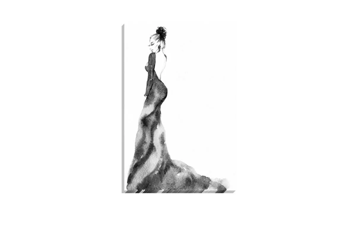Glamorous Dress 7 | Fashion Canvas Art Print