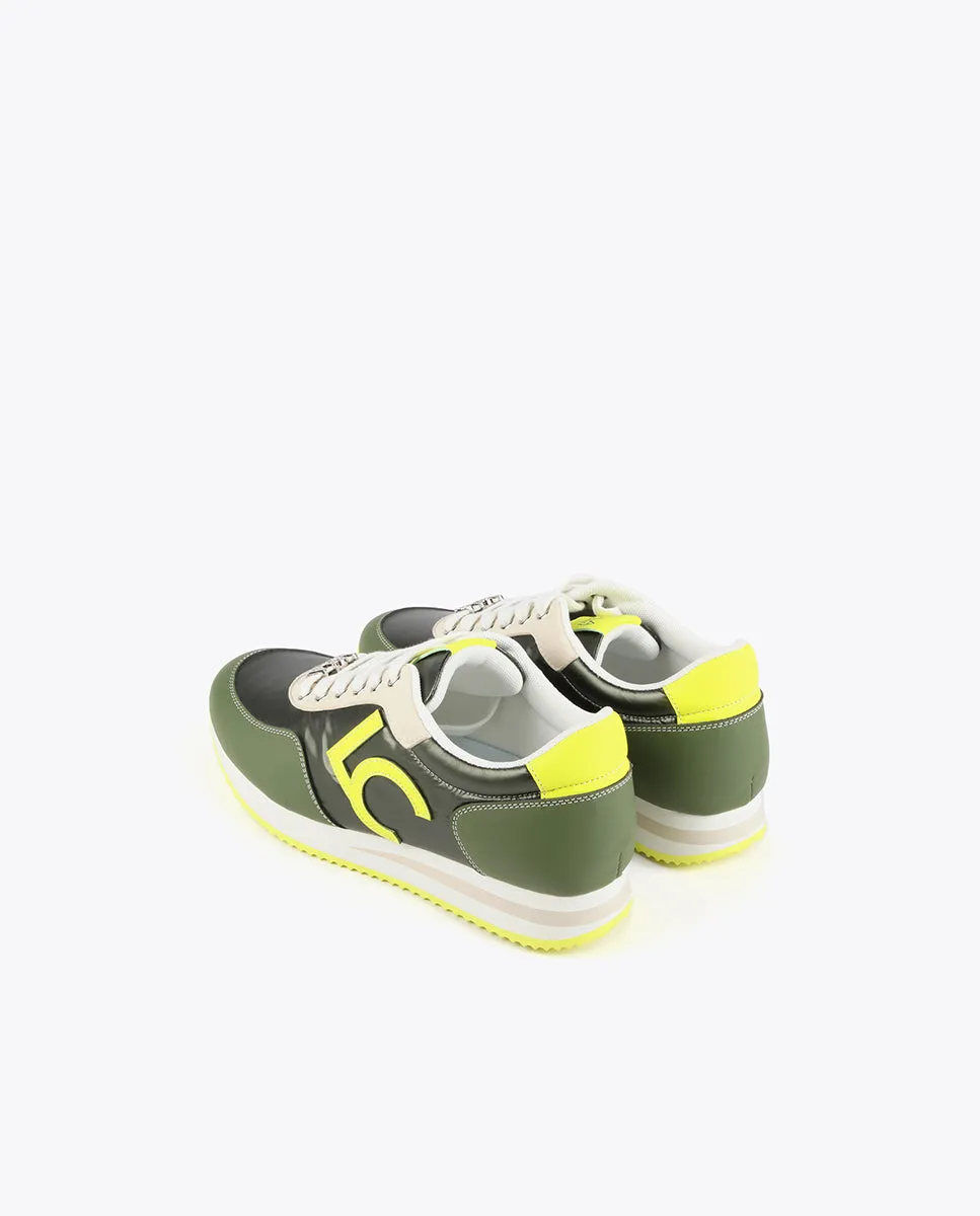 Green and lime sneakers