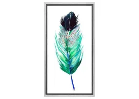 Green Feather 1 | Watercolour Print | Wall Art Decor