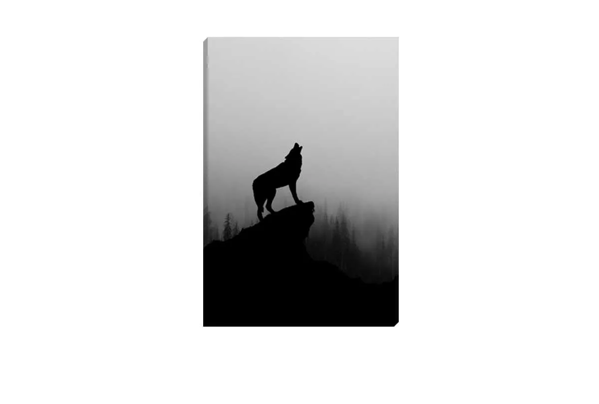 Howling Wolf | Canvas Wall Art Print