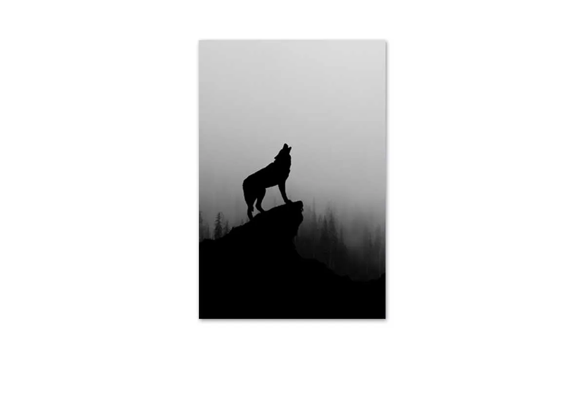 Howling Wolf | Canvas Wall Art Print