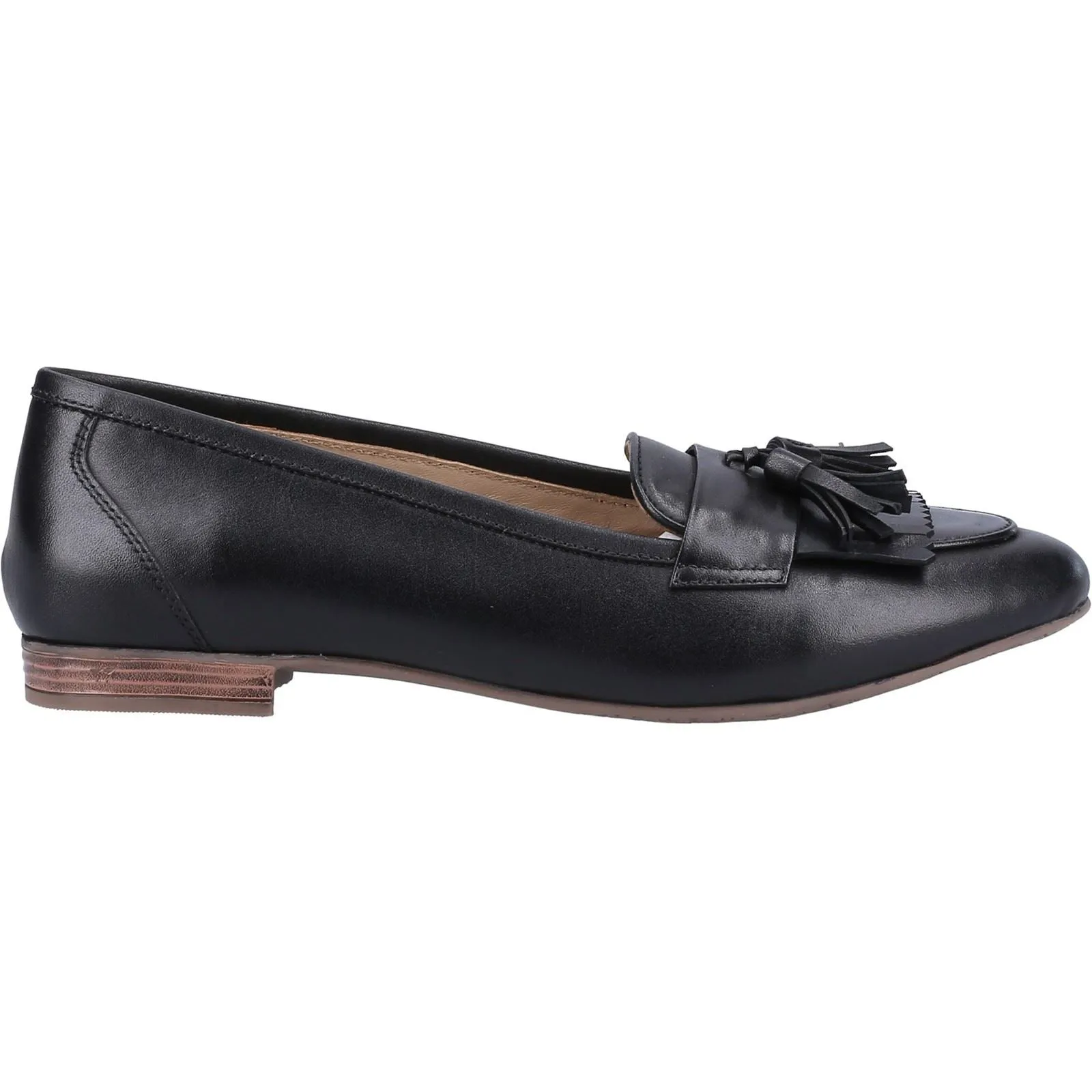 Hush Puppies Marissa Tassel Leather Women's Black Loafers